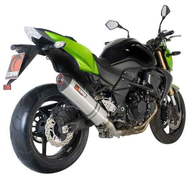 Scorpion Exhaust Kawasaki Z750 2007 - 2012 Serket Parallel Slip-on Brushed Stainless Steel Sleeve